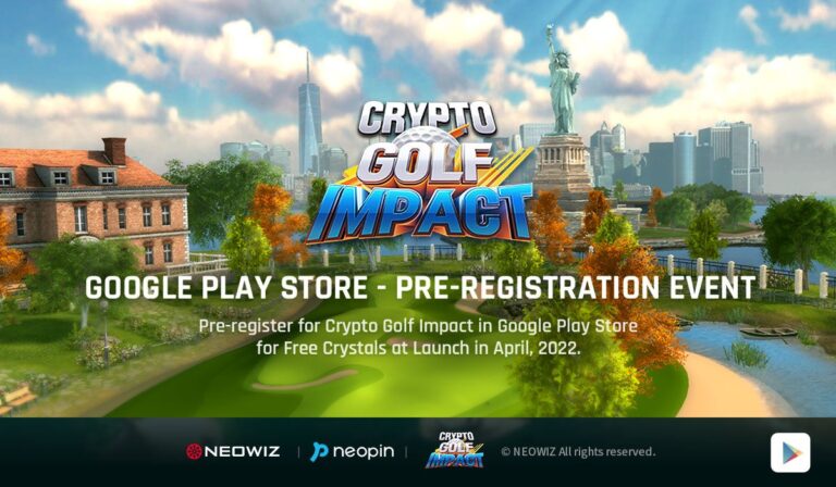ゲームオン のNFTニュース|【NEOWIZ　プレスリリース】『Crypto golf impact』　本日3月16日（木）より156カ国のGooglePlayストアで事前予約開始！