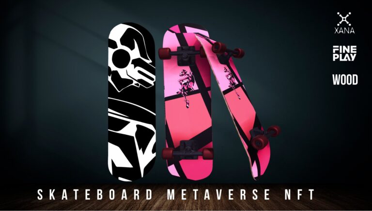 XANA Metaverse  Skateboard NFT by Wood