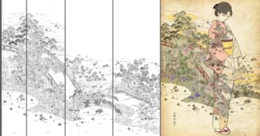 京友禅のデザイン画『草稿』とイラストレーターが生み出す、新たなコラボレーションNFT作品を発表。時代が経ても変わらず心に響く伝統工芸美が、デジタル技術と日本のコンテンツ文化とともに現代に輝く。