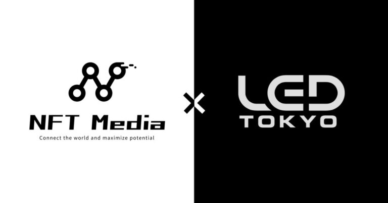 NFT情報メディア「NFT Media」と、デジタルサイネージ事業を展開する「LED TOKYO」が業務提携。全面LEDビジョンの「NFT Media Studio」を渋谷にオープン