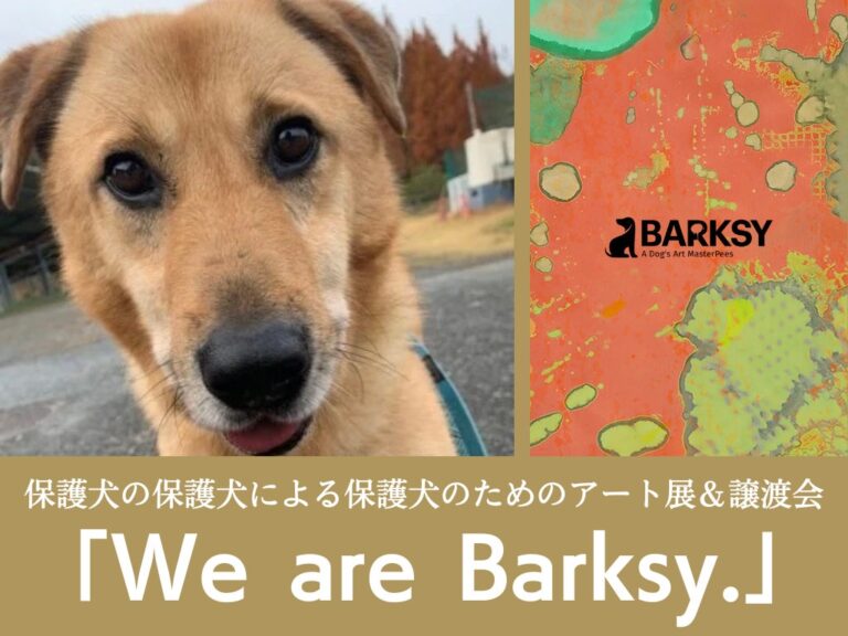 3月19日(日)開催！ピースワンコ・ジャパンの保護犬たちが、自分のおしっこで作ったアートを展示⁉“保護犬の保護犬による保護犬のためのアート展” 「We are Barksy.」＆譲渡会
