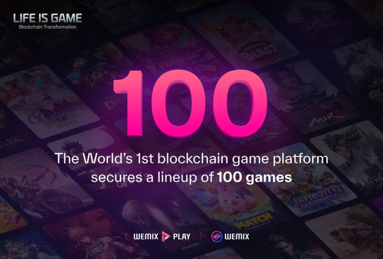 WEMADE、世界最大級BCGプラットフォーム「WEMIX PLAY」がゲームラインナップ100種を確保