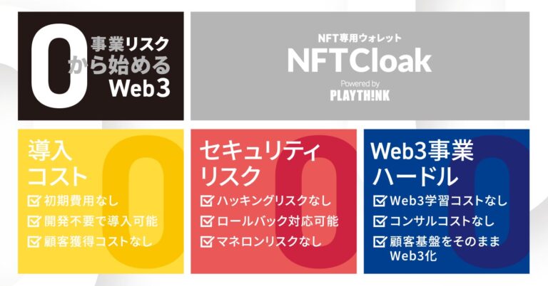 リスク0から事業をWeb3化できるNFTCloak 〜日本最大級のブロックチェーン展示会「第4回ブロックチェーンEXPO【春】」に出展〜