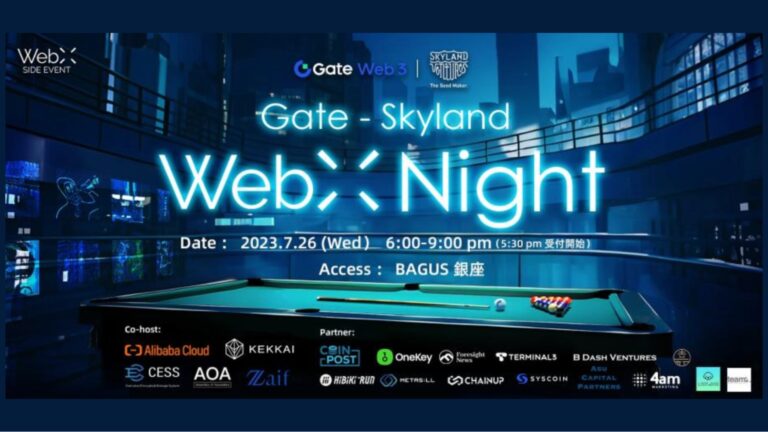 2023年7月26日に開催された『Gate – Skyland WebX Night』に、LOOTaDOG が登壇いたしました