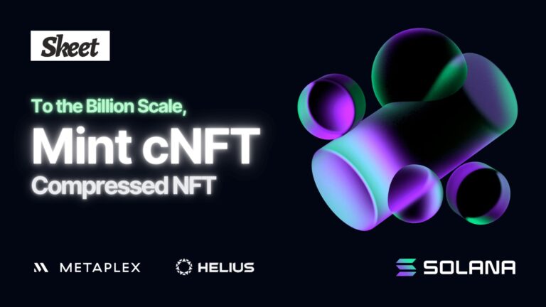 Skeetが Solana Compressed NFT (cNFT) に対応。10億個規模のNFTコレクションも低コストで発行可能に。