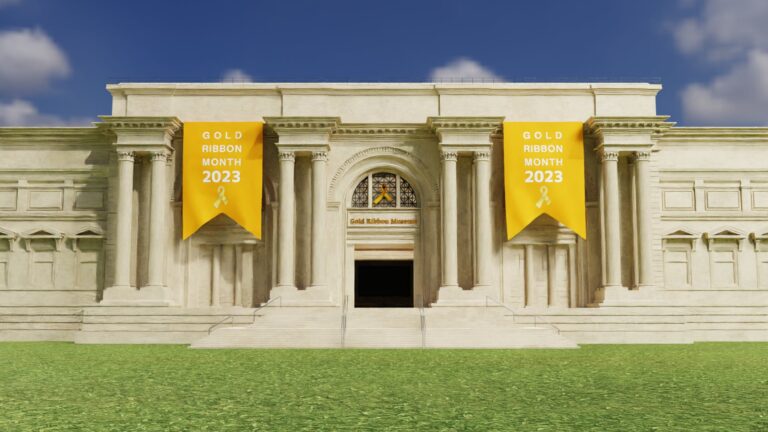 D株式会社は「Gold Ribbon Month 2023～私の大切なもの～」にてご利用いただいたメタバース空間、Gold Ribbon Museumを制作いたしました。