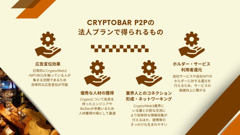 クリプトユーザー向けのBar「CryptoBar P2P」が多様なニーズに対応可能するべく法人向けプランを大幅拡充