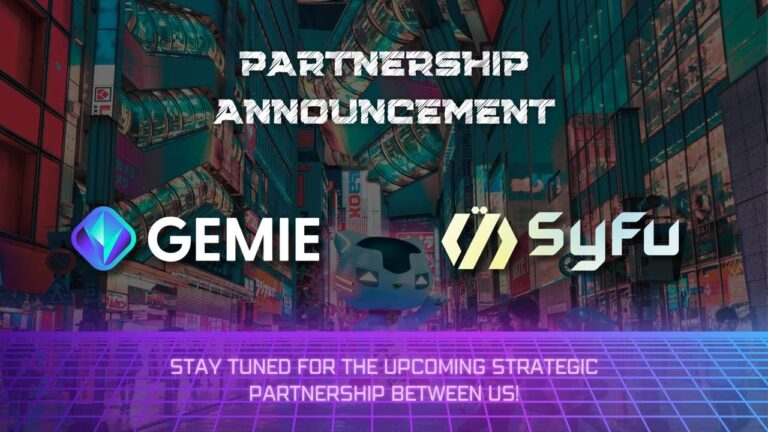 GameFi搭載ウォレットSyFu、GEMIEとの戦略的パートナーシップを発表