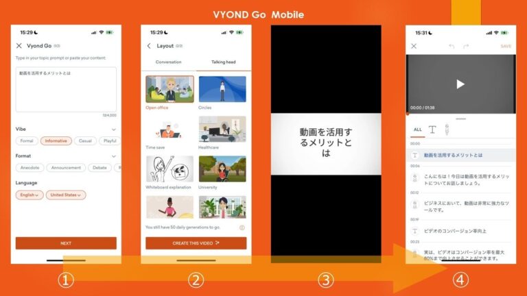 Vyondがスマートフォン版ツール「VYOND Mobile」をリリース、PC版との連携でビジネス動画制作をより便利に