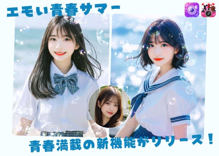 YouCam Perfect、AIによる制服美少女変身コンテンツ新登場！あなたも青春の一瞬を思い出せますよ！