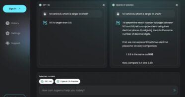 Jugemu.app、無償・無制限でOpenAI最新モデル「o1」を含む生成AI17種の提供をスタート！単一サブスクリプションで最大3つのモデル比較可能
