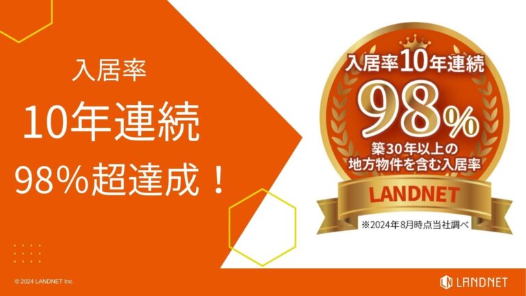 株式会社ランドネット、テクノロジーとデータ活用で10年連続入居率98％超！「人生100年時代」の不動産運用へ