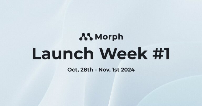 Morph、ローンチウィーク#1で新機能を毎日発表予定