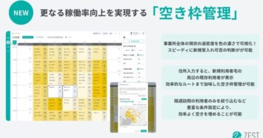 株式会社ゼストが新機能「空き枠管理」を追加し業界貢献を加速