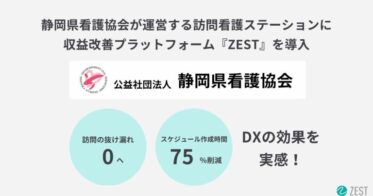 株式会社ゼストが静岡県看護協会と共に『ZEST』導入、訪問看護業務の効率化を実現