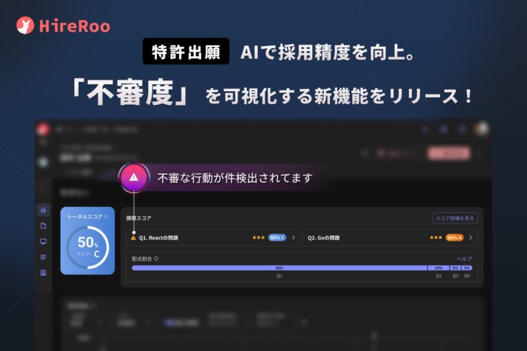 株式会社ハイヤールー、新機能でコーディング試験の不審度をAIが可視化
