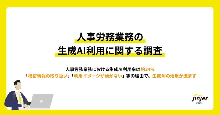 jinjer株式会社、人事労務業務での生成AI活用の実態調査結果を発表