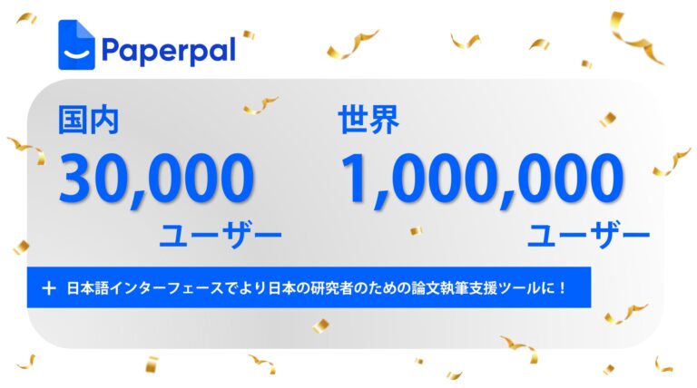 カクタス・コミュニケーションズ、AI英語論文執筆支援ツール「Paperpal」が3万ユーザー突破